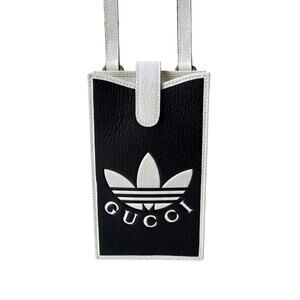 GUCCI x ADIDAS SmartPhone Case Crossbody With Strap Set 702203 Black White